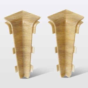 Coltar plinta, PVC, lemn, 80 x 75 x 31 mm • GoodHome