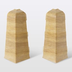 Coltar plinta, PVC, lemn, 80 x 75 x 30 mm • GoodHome