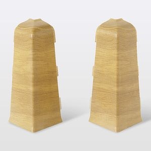 Coltar plinta, PVC, lemn, 80 x 75 x 30 mm • GoodHome