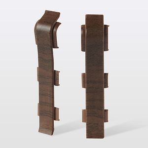 Accesorii imbinare plinta, PVC, lemn, inchis, 75 x 24 mm  GoodHome