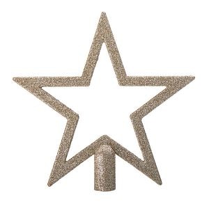 Varf de brad Craciun Stea, 20 cm, sampanie