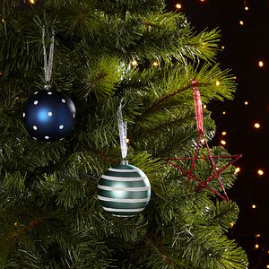 Glob Craciun, 8 cm, alb-verde