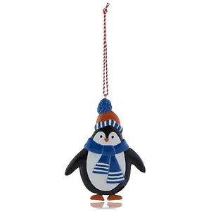 Figurina Pinguin pentru brad Craciun, plastic, multicolor