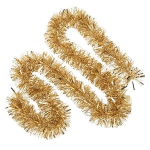 Beteala pentru brad Craciun, 2 m, plastic, auriu