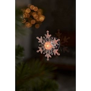 Decoratiune LED Fulg pentru geam, alb