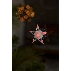 Decoratiune LED Stea pentru geam, multicolor