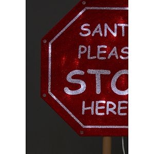 Decoratiune Craciun indicator LED, 110 cm, alb-rosu