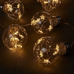 Instalatie Craciun interior, 10 LED-uri, 1.6 m, alb cald