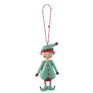 Figurina Elf pentru brad Craciun, plastic, multicolor