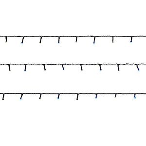 Instalatie de Craciun, 120 LED, 11 m, iluminare alb rece-albastru