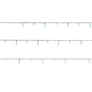 Instalatie de Craciun, 120 LED, 11 m, iluminare alb rece-albastru