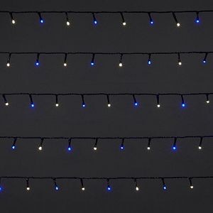 Instalatie de Craciun, 400 LED, 36 m, iluminare alb rece-albastru