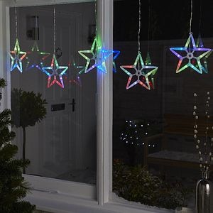 Perdea de lumini LED Stelute, 5 leduri, iluminat multicolor