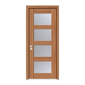 Usa de interior, 4 panouri geam, nuc, 205 x 88 x 10 cm