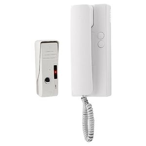 Interfon video cu receptor si fir, plastic, 78 dB, IP44, alb 