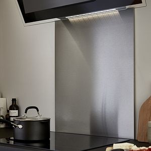 Panou bucatarie, gri, 60 x 80 x 1 mm, otel  GoodHome Kasei