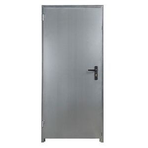 Usa de intrare secundara, metalica, gri, reversibila, 206 x 88 cm • Andreu 