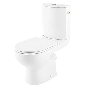 Set WC si rezervor, rotund, alb, ceramic, diamentru 10, 2 cm , 3/6 L  Cavally
