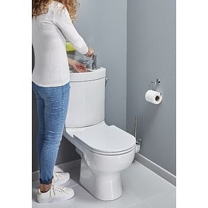 Set WC si rezervor, rotund, alb, portelan, diamentru 10,2 cm, 3/6 L • GoodHome