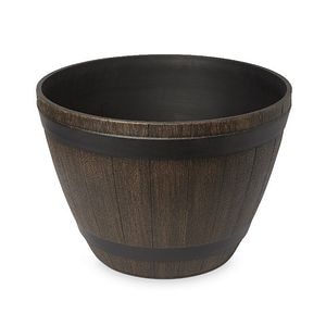 Ghiveci din plastic, natur, forma rotunda, 52 cm diametru • Blooma