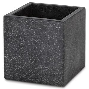Jardiniera beton, gri, 30 x 30 x 30 cm, forma patrata  Blooma
