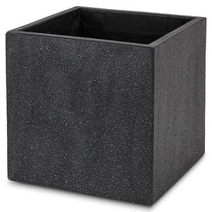 Jardiniera beton, gri, 40 x 40 x 40 cm, forma patrata • Blooma