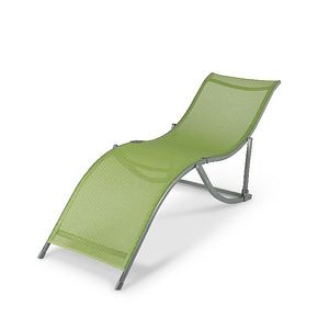 Sezlong pliabil de plaja, verde, 200 x 58 x 65 cm • Blooma Papaya