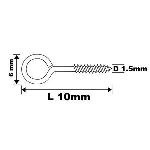 Carlig filetat tip O Diall, otel placat cu zinc, 200 bucati, 50 x 22 mm 