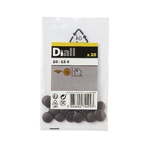Capac surub Diall, 10 - 12 mm, maro 