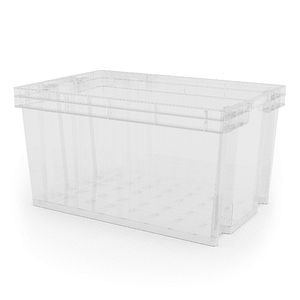 Ladita compacta, 585 x 383 x 308 mm, 50 l, transparenta 
