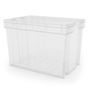 Ladita compacta, 585 x 373 x 400 mm, 68 l, transparenta 