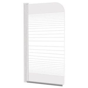 Paravan pentru cada, 75 x 130 cm, alb, sticla securizata • GoodHome Arkell