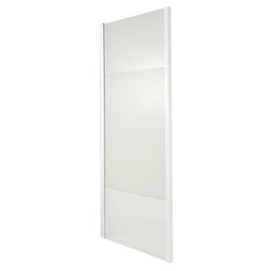 Perete dus, aluminiu si sticla, alb, 90 x 190 cm • Good Home Onega