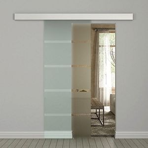 Kit glisare usa sticla, aluminiu