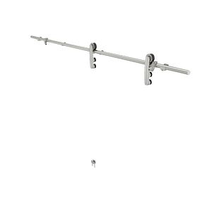 Kit glisare cu perie pentru usa din sticla, inox