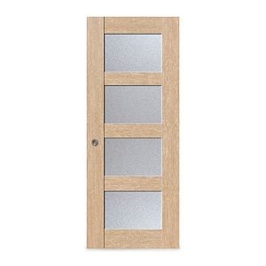 Usa de interior, glisanta, 4 panouri, stejar, 210 x 82 x 4 cm