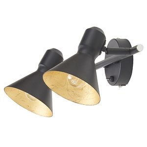 Plafoniera LED, neagra, 2 x 80 W, E14, 240 V, metal • Kedros