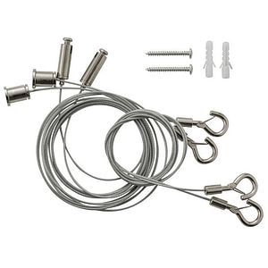 Accesorii pentru agatare si fixare panel led pictor, culoare gri nichelat 