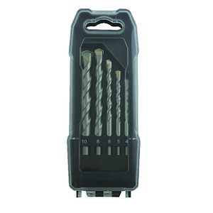 Set burghiu pentru zidarie Forge Steel, negru, 5 bucati, 168 x 65 x 22 mm, otel