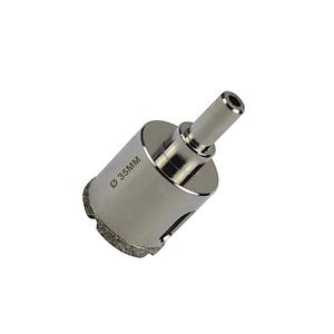 Carota placi ceramice Universal Fit, varf diamant, adancime 35 mm, 35 mm, otel, argintiu