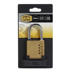Lacat cu cifru, 50 mm, alama • Smith and Locke