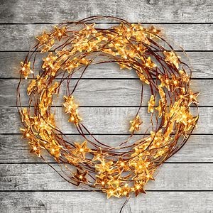 Ghirlanda luminoasa stelute, 100 LED, iluminare alb cald