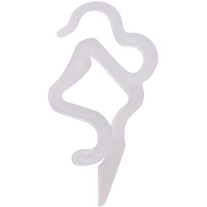 Set clipsuri pentru instalatie Craciun, plastic, alb, 20 buc