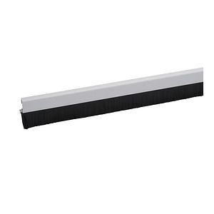 Garnitura din aluminiu cu perie 100 x 5 cm (2.5 cm peria), culoare aluminiu