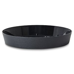 Farfurie ghiveci din plastic, gri, forma rotunda, 15.5 cm diametru • Blooma
