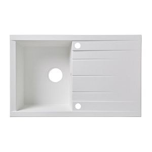 Chiuveta bucatarie rasina, reversibila, 80 x 50 cm, adancime 21 cm, alb  Cooke & Lewis