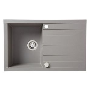 Chiuveta bucatarie COOKE % LEWIS Ising, 1 cuva, picurator reversibil, compozit, gri