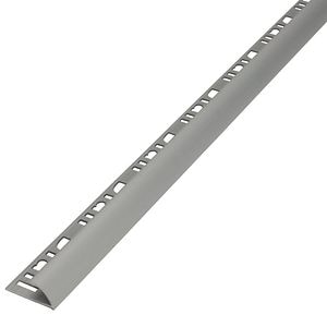 Profil exterior semirotund DIALL, 12.5 mm x 2.5 m aluminiu, argintiu