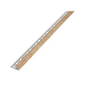 Profil exterior semirotund DIALL, 9 mm, PVC, L2.5 m, PVC, maro marmorat