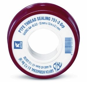 Banda teflon pentru gaze 1.2 cm x 12 m Alb  Diall